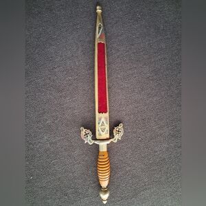 Vintage Toledo Spain Letter Opener with Sheath